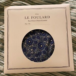 Sézane Blue Floral Scarf